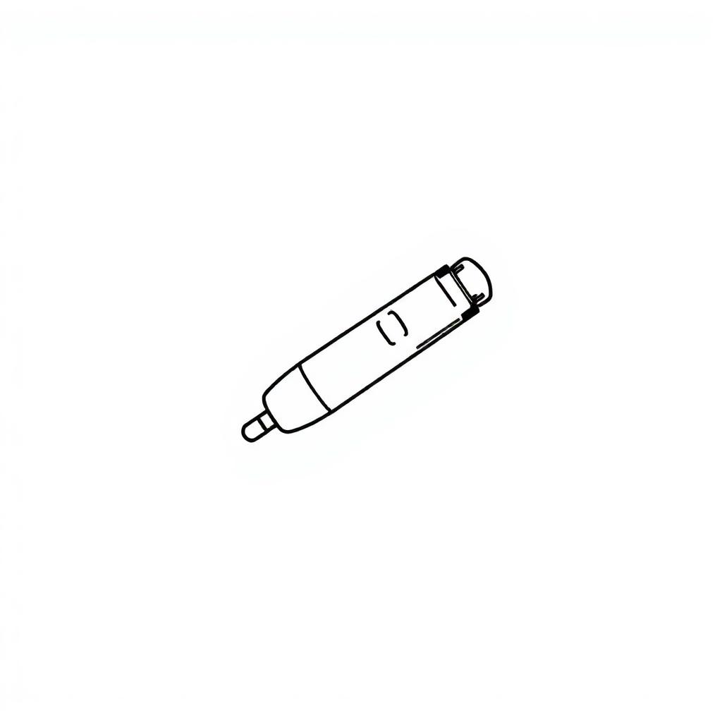 Schematische Illustration eines Verhütungsstäbchens (Implanon)